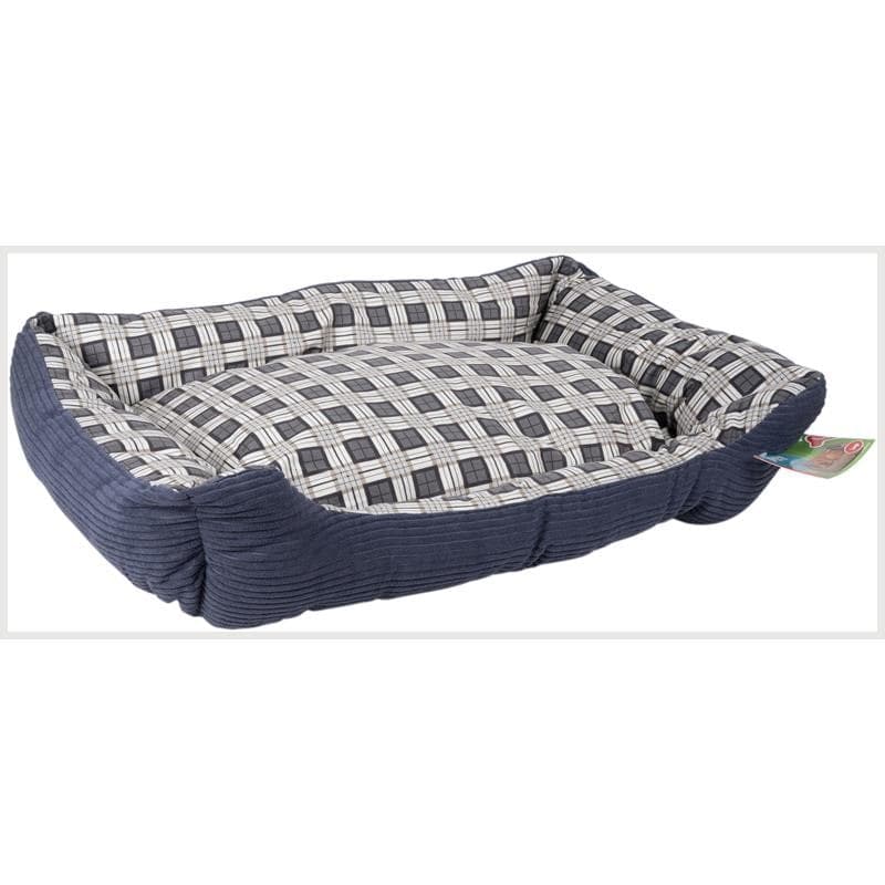 Soft bed sofa for a dog 75 x 58 x 19 cm size. L (navy blue) - 2