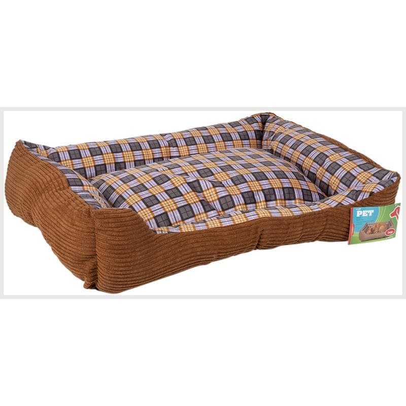 Soft bed sofa for a dog 75 x 58 x 19 cm size. L (brown) - 2