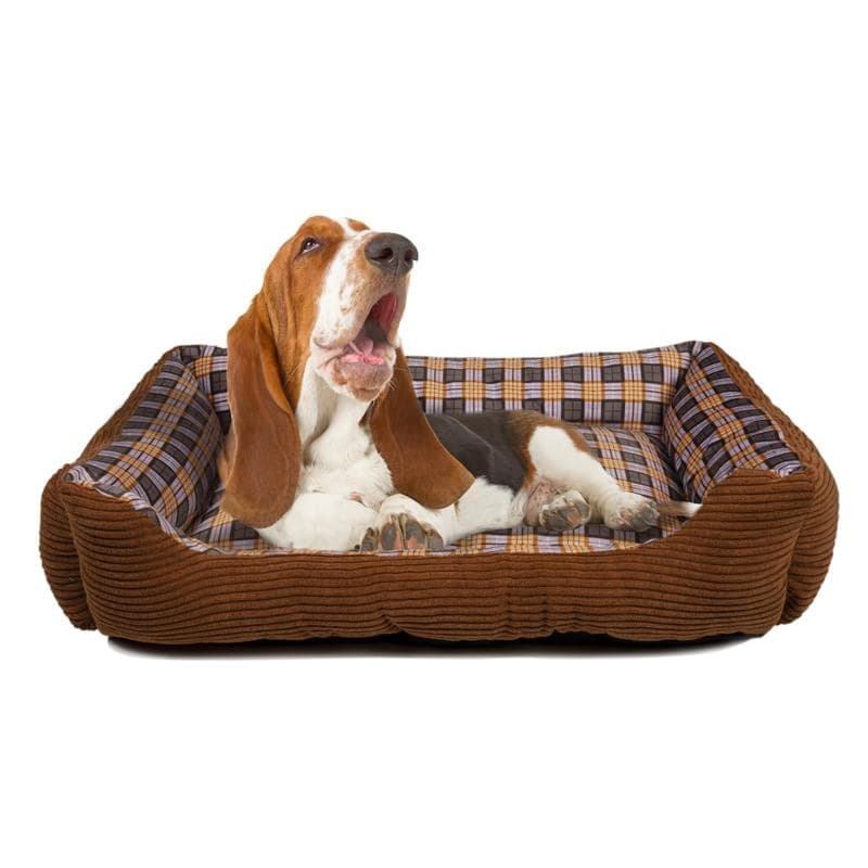 Soft bed sofa for a dog 75 x 58 x 19 cm size. L (brown) - 3