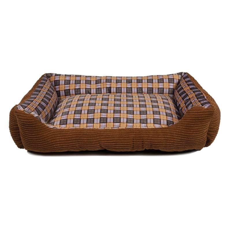 Soft bed sofa for a dog 75 x 58 x 19 cm size. L (brown) - 4