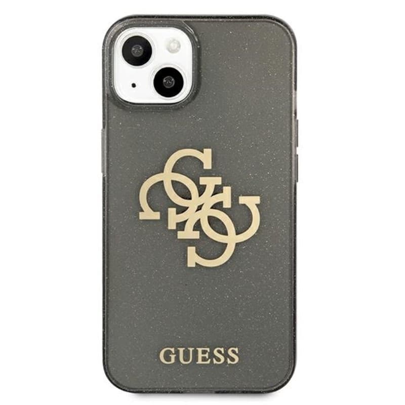 Guess Glitter 4G Big Logo - Case for iPhone 13 mini (Black) - 11