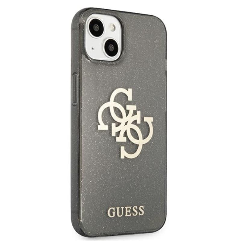 Guess Glitter 4G Big Logo - Case for iPhone 13 mini (Black) - 12