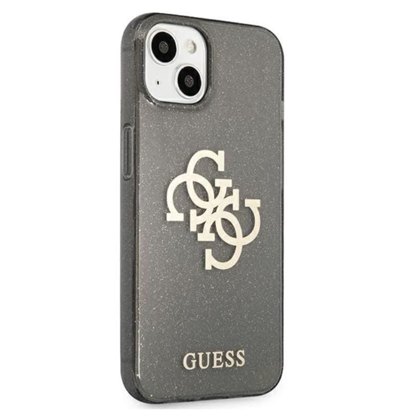 Guess Glitter 4G Big Logo - Case for iPhone 13 mini (Black) - 4