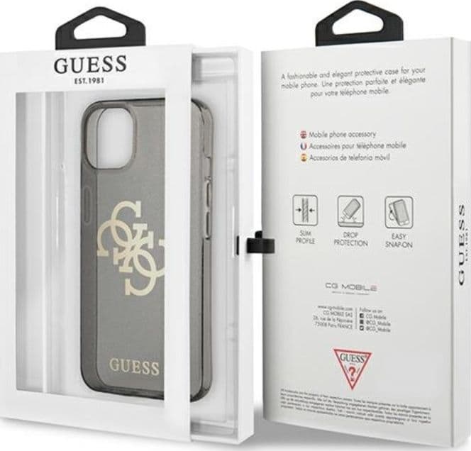 Guess Glitter 4G Big Logo - Case for iPhone 13 mini (Black) - 8