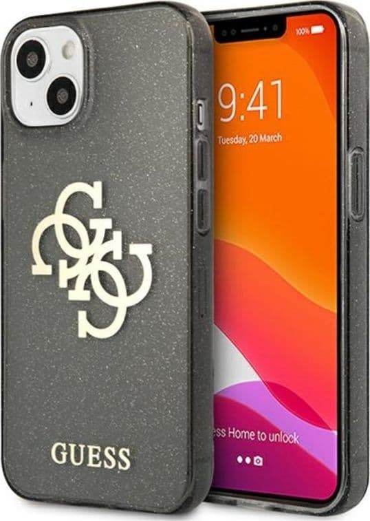 Guess Glitter 4G Big Logo - Case for iPhone 13 mini (Black) - 9