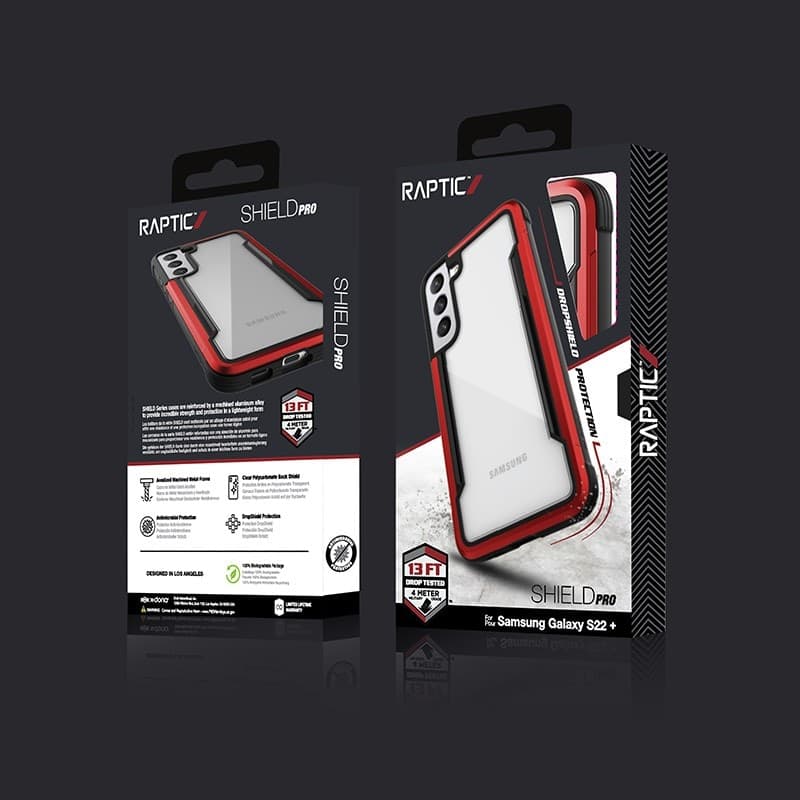 X-Doria Raptic Shield Pro - Case for Samsung Galaxy S22+ 5G (Antimicrobial Protection) (Red) - 14