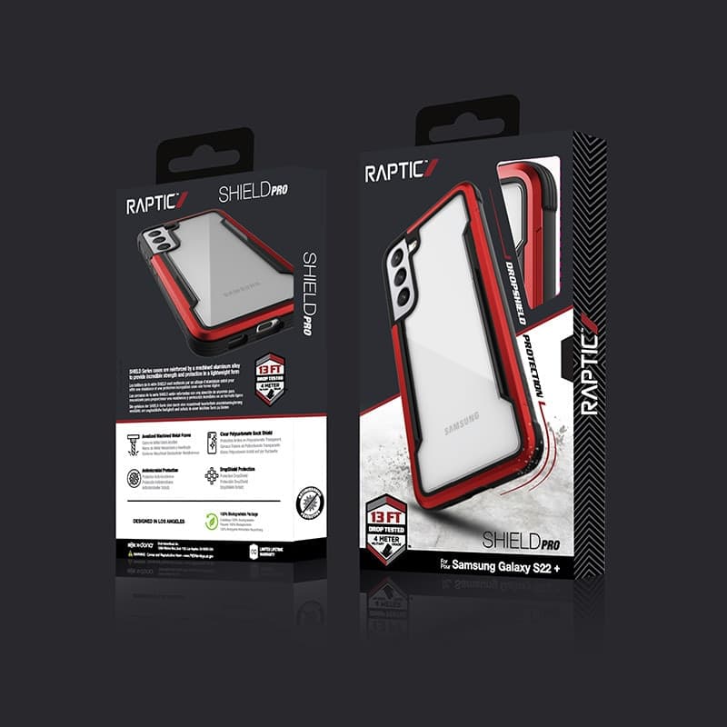X-Doria Raptic Shield Pro - Case for Samsung Galaxy S22+ 5G (Antimicrobial Protection) (Red) - 7