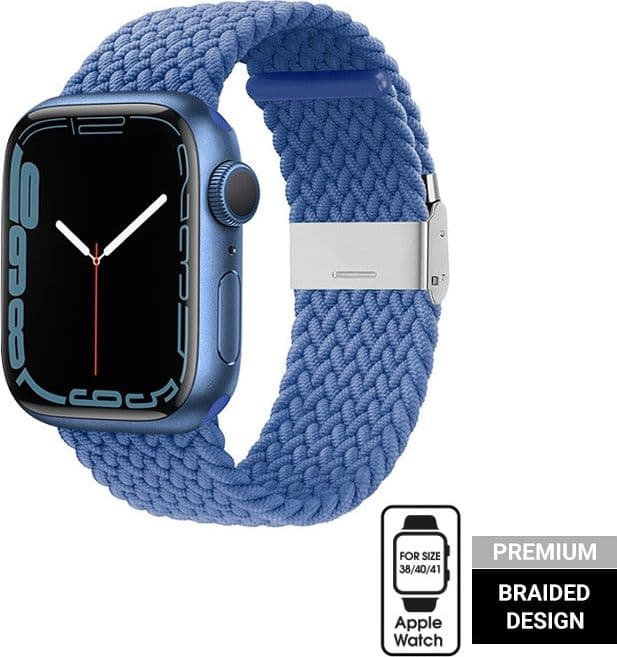 Crong Wave Band – Cinturino intrecciato per Apple Watch 38/40/41/42 mm (blu) - 12