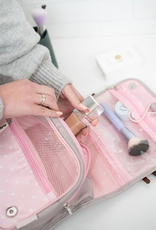 Pusheen - Collezione Foodie, grande borsa da viaggio per cosmetici con passante per appendere - 16