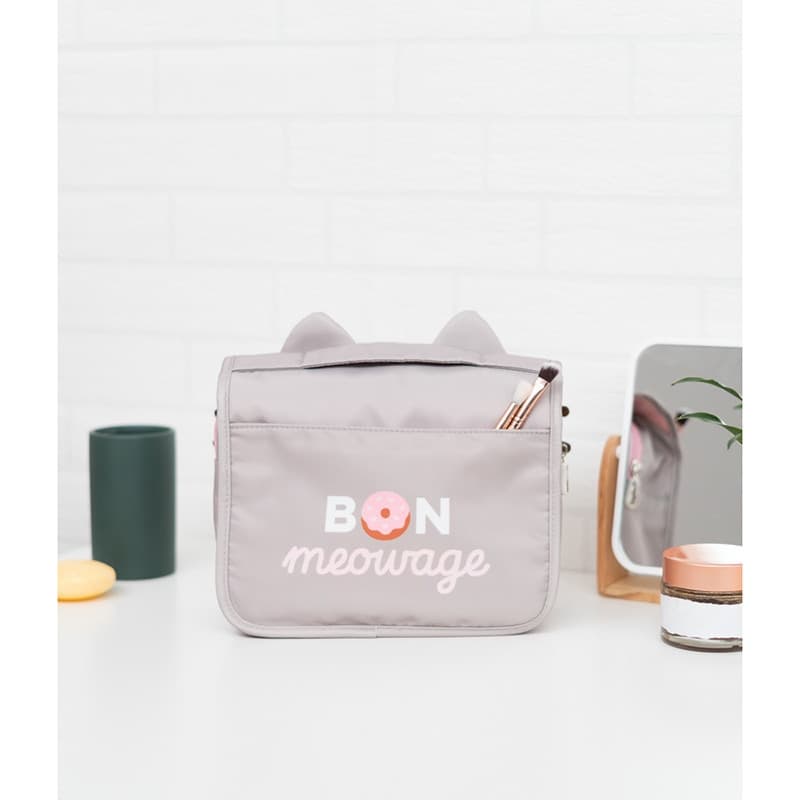 Pusheen - Collezione Foodie, grande borsa da viaggio per cosmetici con passante per appendere - 5