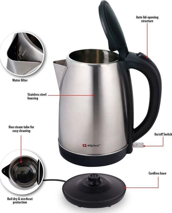 Alpina - Electric kettle 1.7L 1850 - 2200 W - 8