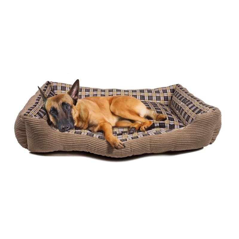 Soft bed sofa for a dog 90 x 70 x 20 cm, size XL (beige) - 6