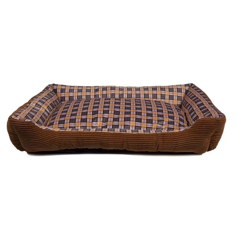 Soft bed sofa for a dog 90 x 70 x 20 cm, size XL (brown) - 4