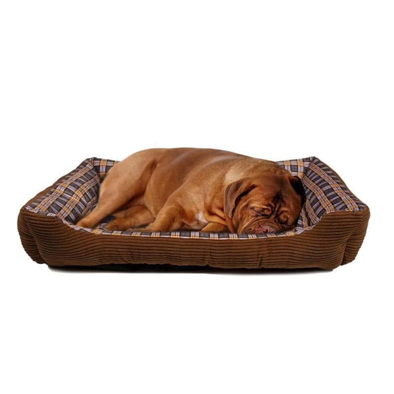 Soft bed sofa for a dog 90 x 70 x 20 cm, size XL (brown) - 5