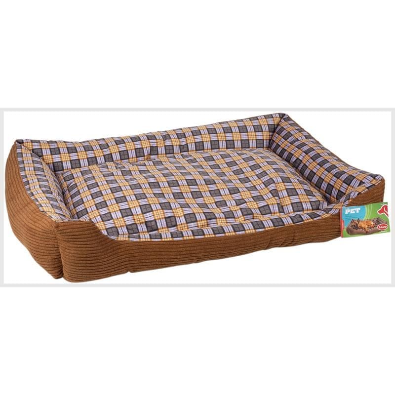 Soft bed sofa for a dog 90 x 70 x 20 cm, size XL (brown) - 6