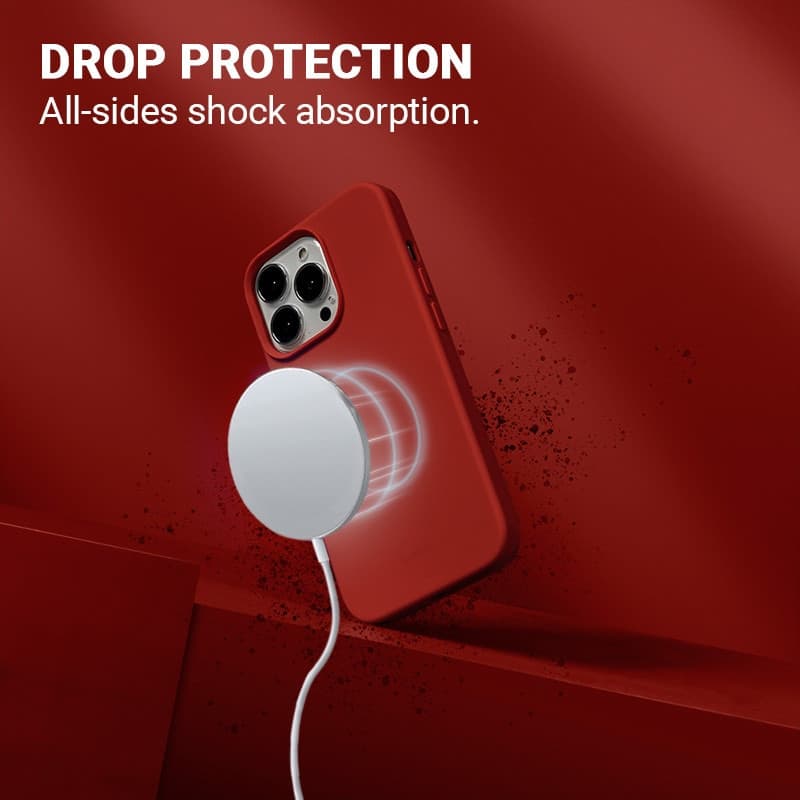 Crong Color Cover Magnetic - Custodia MagSafe per iPhone 13 Pro Max (Rosso) - 3