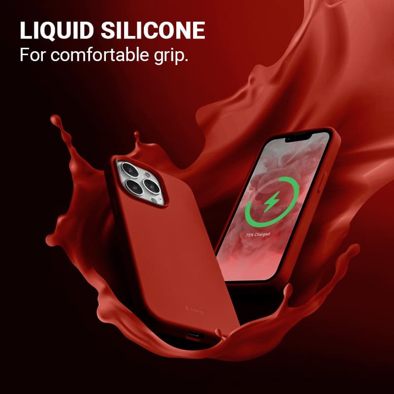 Crong Color Cover Magnetic - Custodia MagSafe per iPhone 13 Pro Max (Rosso) - 5