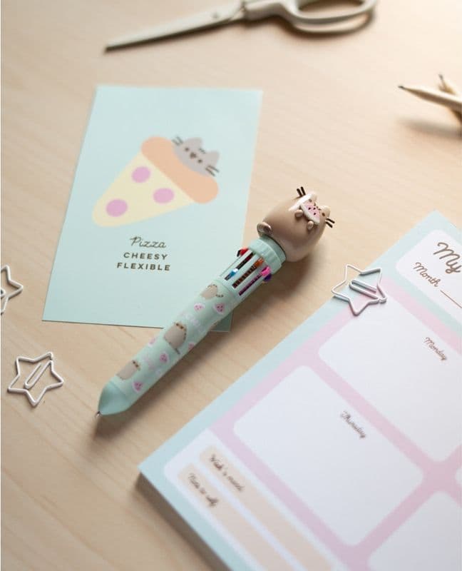 Pusheen - Penna a sfera automatica a 10 colori con personaggio 3D della collezione Foodie - 4