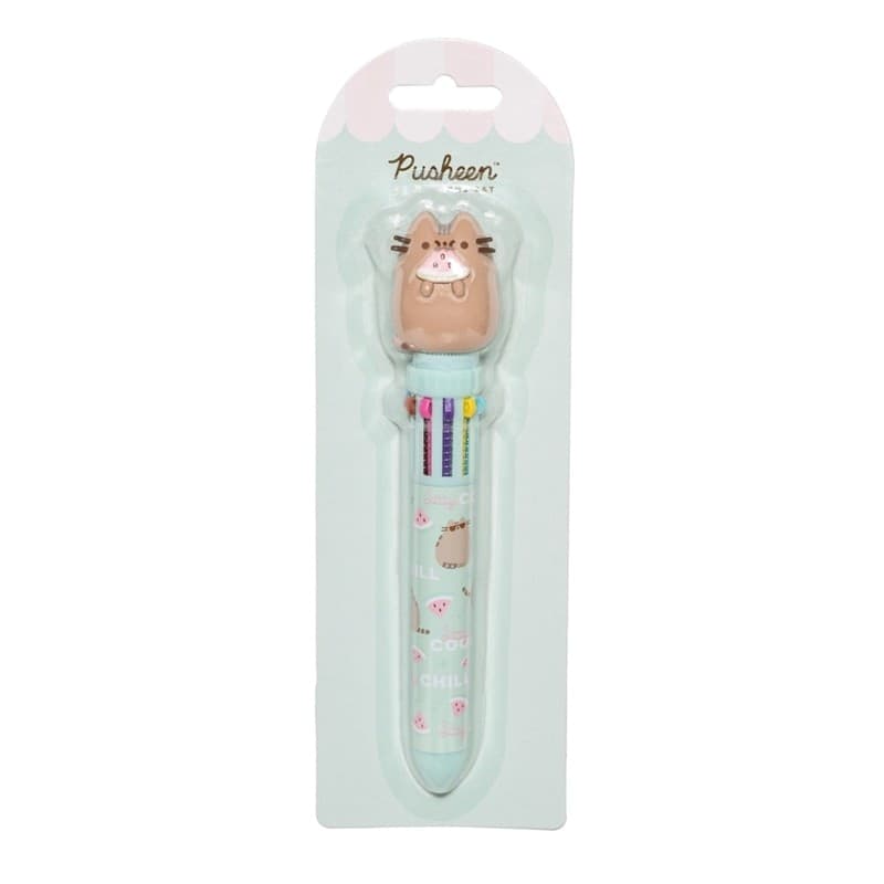 Pusheen - Penna a sfera automatica a 10 colori con personaggio 3D della collezione Foodie - 9