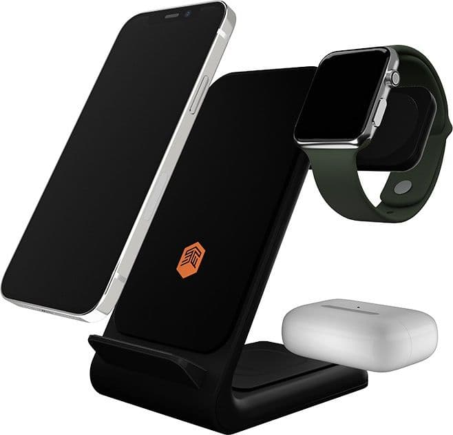 STM ChargeTree Swing 3-in-1 Charging Station for Phone, AirPods, Apple Watch - Black - 6