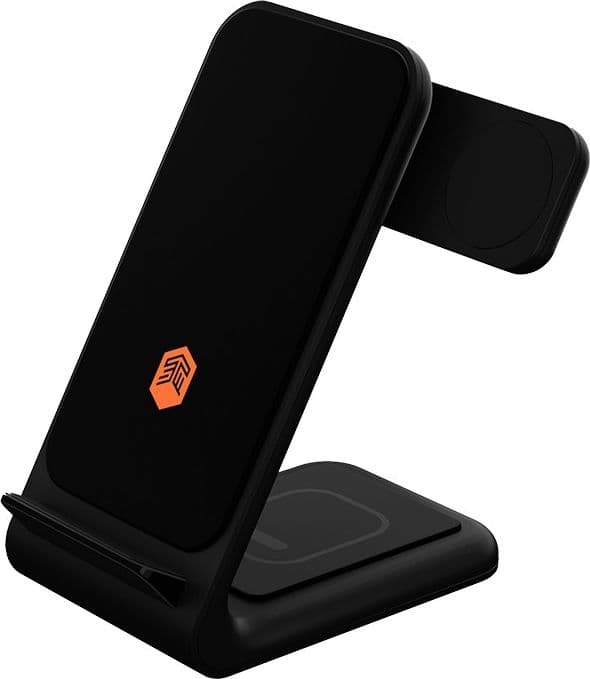 STM ChargeTree Swing 3-in-1 Charging Station for Phone, AirPods, Apple Watch - Black - 7