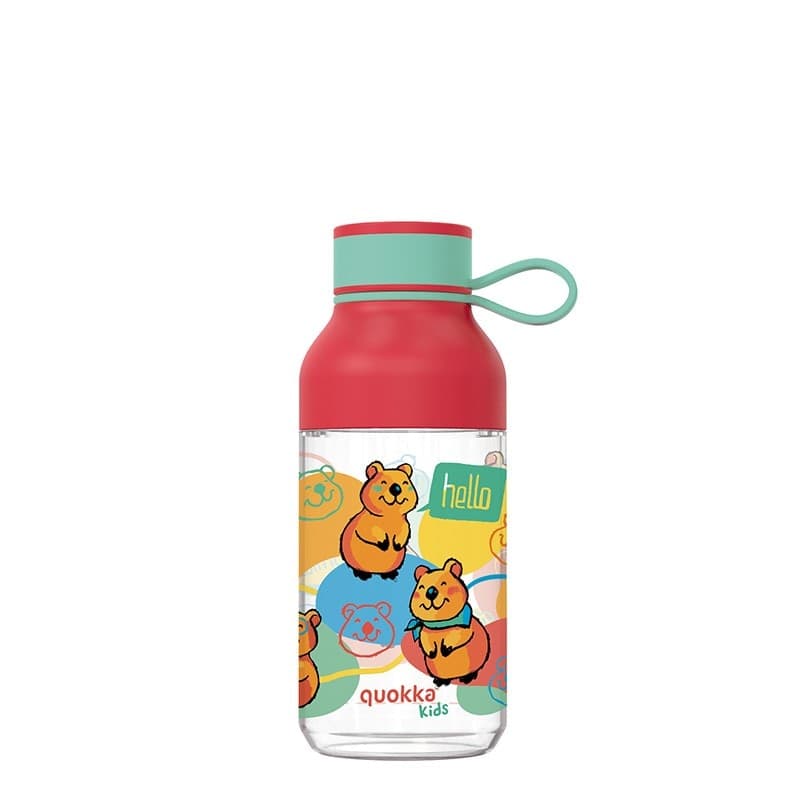 Quokka Ice Kids con cinturino - borraccia ecozen da 430 ml con cinturino (Happy Quokka) - 3
