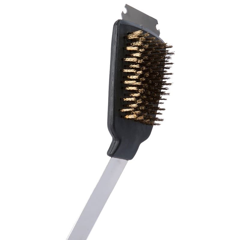 BBQ - grill cleaning brush 2 in 1 brush plus scraper - 12