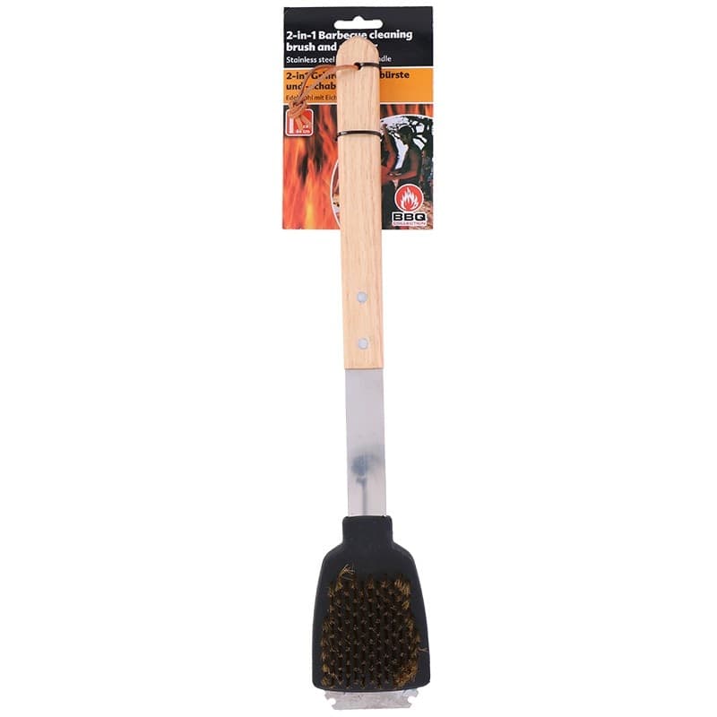 BBQ - grill cleaning brush 2 in 1 brush plus scraper - 8