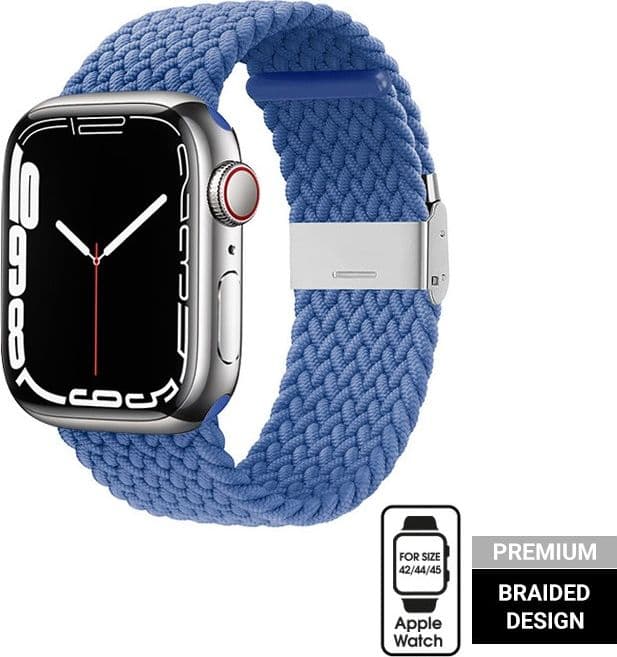 Cinturino Crong Wave – Cinturino intrecciato per Apple Watch 44/45/46/49 mm (blu) - 13