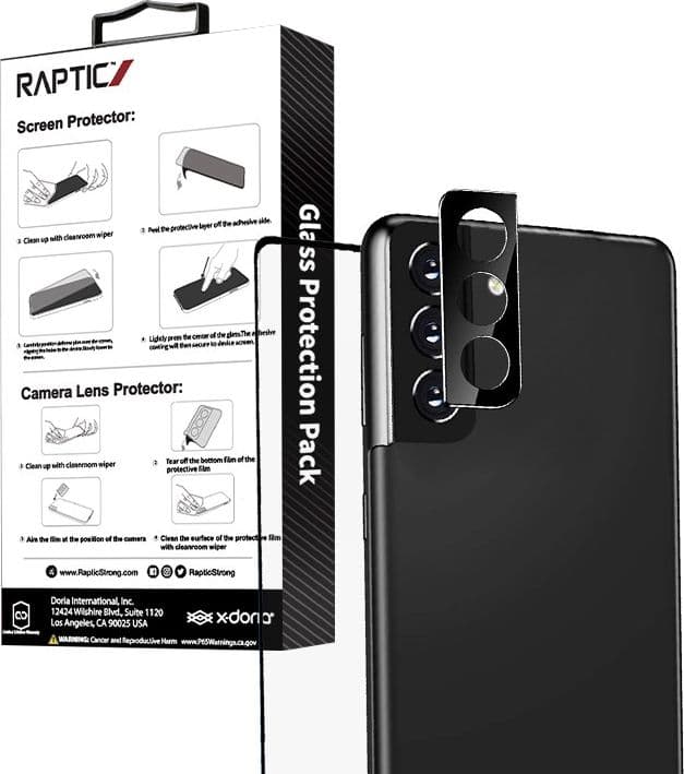 Raptic Glass 2 in 1 bunle Kit for Samsung Galaxy S22+ (Screen protector + Camera Lens protector) - 6