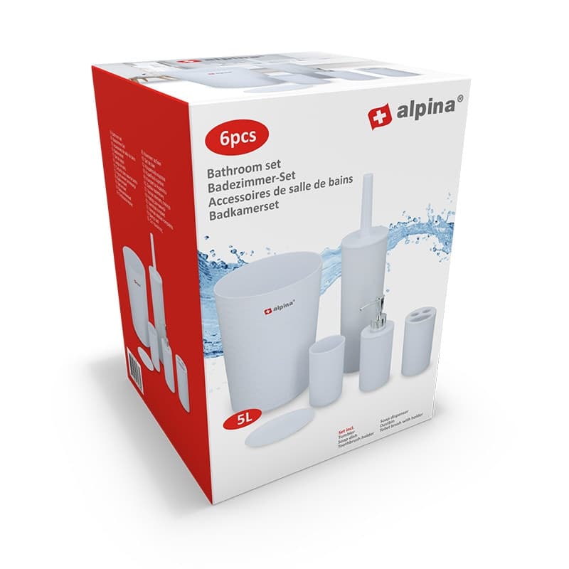 Alpina - bathroom set 6 elements (white) - 2