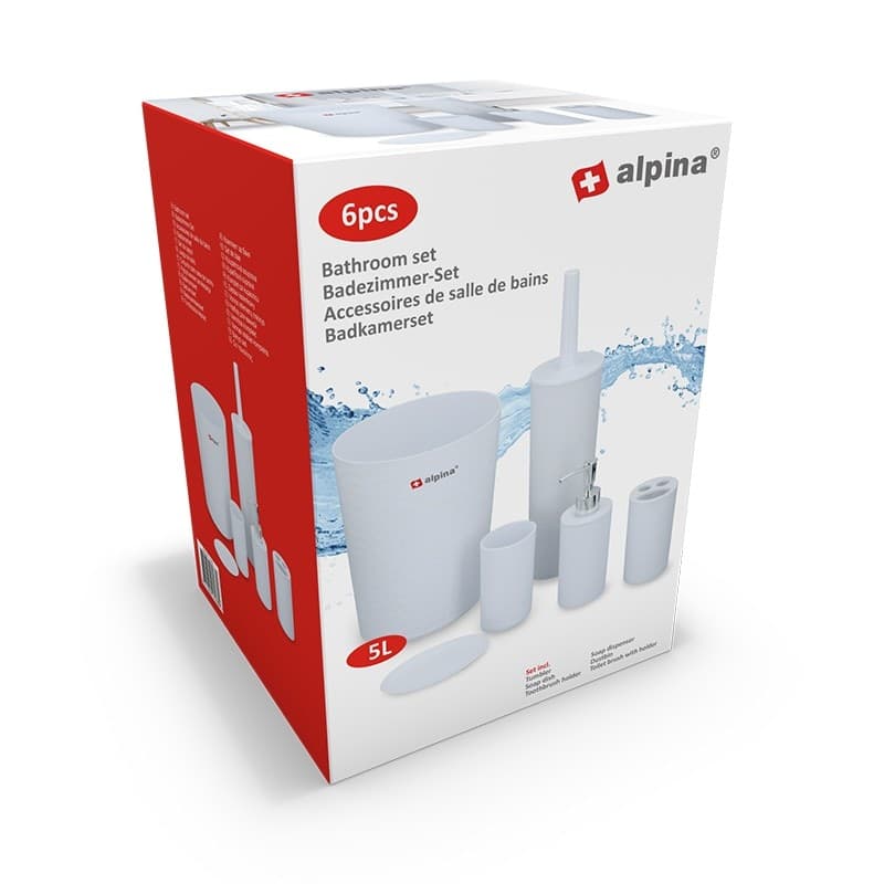 Alpina - bathroom set 6 elements (white) - 4