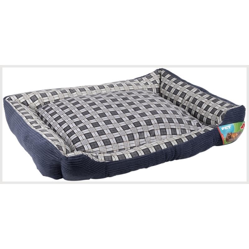 Soft bed sofa for a dog 90 x 70 x 20 cm, size XL (navy blue) - 2