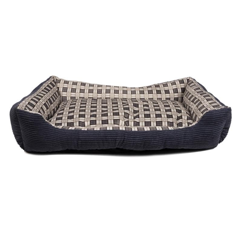 Soft bed sofa for a dog 90 x 70 x 20 cm, size XL (navy blue) - 3