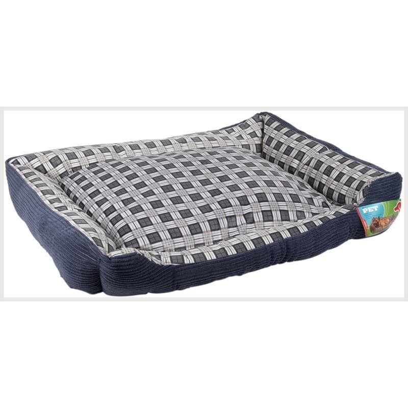 Soft bed sofa for a dog 90 x 70 x 20 cm, size XL (navy blue) - 4