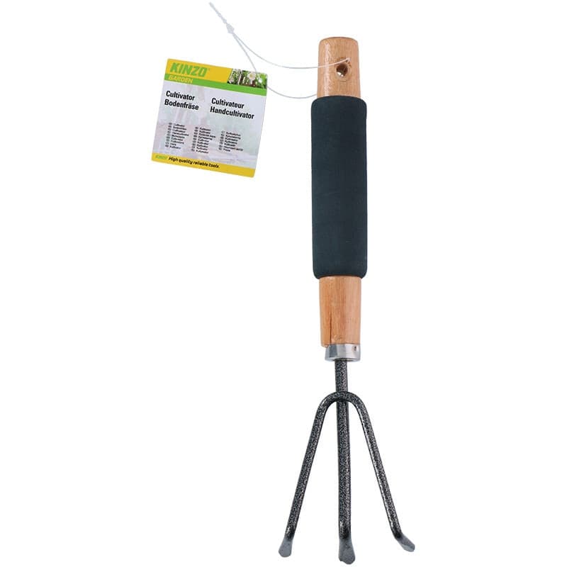 Kinzo - claws manual cultivator for the garden, solid workmanship of 29 cm - 2