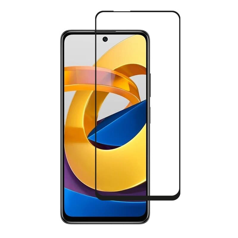 Crong 7D Nano Flexible Glass - Vetro ibrido infrangibile 9H per Xiaomi POCO M4 Pro 5G a schermo intero - 9