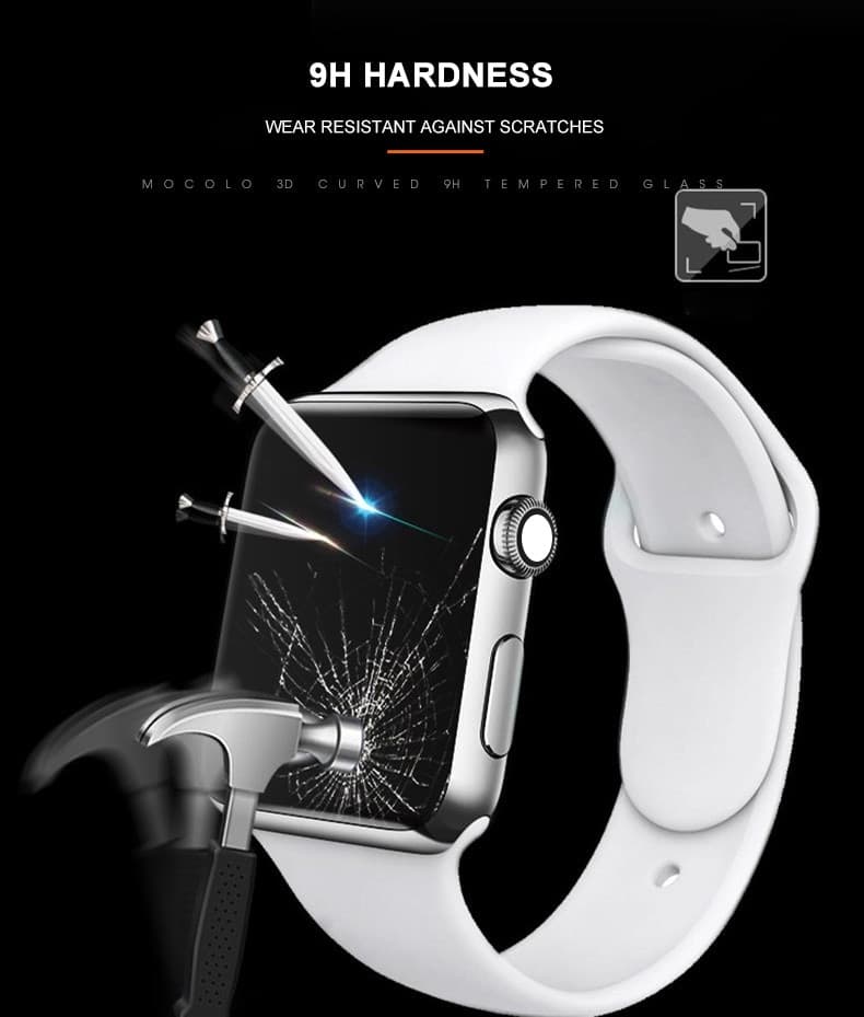 Mocolo 3D Glass Full Glue - Protective Glass for Apple Watch 7/8 41 mm screen - 10