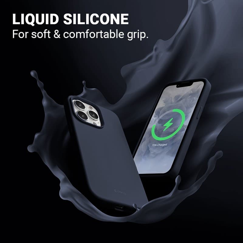 Crong Color Cover Magnetic - Custodia MagSafe per iPhone 13 Pro Max (Blu Navy) - 11