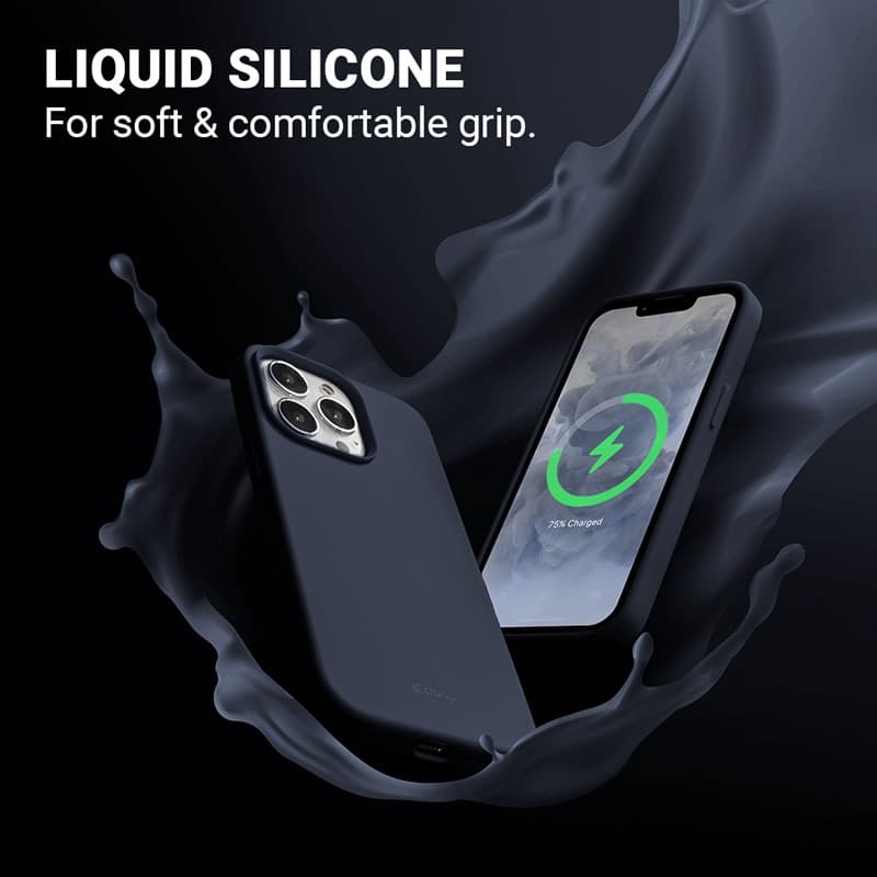 Crong Color Cover Magnetic - Custodia MagSafe per iPhone 13 Pro Max (Blu Navy) - 5