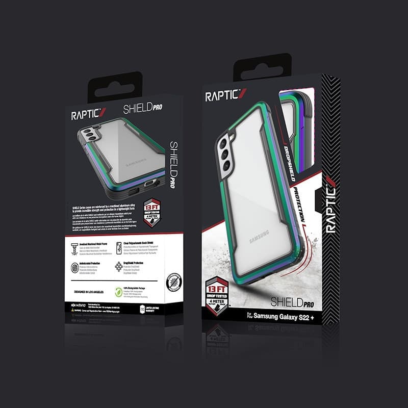 X-Doria Raptic Shield Pro - Case for Samsung Galaxy S22+ 5G (Antimicrobial Protection) (Iridescent) - 7