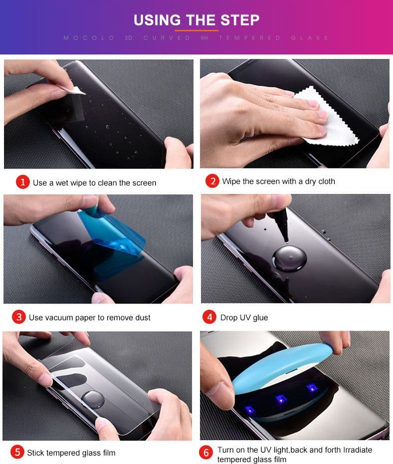 Mocolo 3D UV Glass - UV protective full screen glass for Samsung Galaxy S22+ - 7