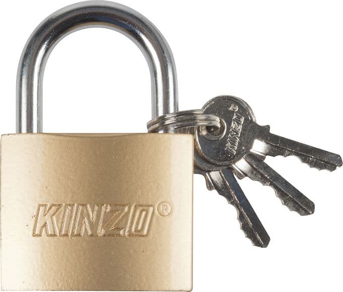 Kinzo - 50 mm brass padlock with three keys - 2