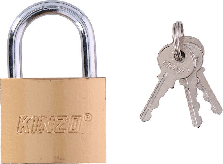 Kinzo - 50 mm brass padlock with three keys - 3