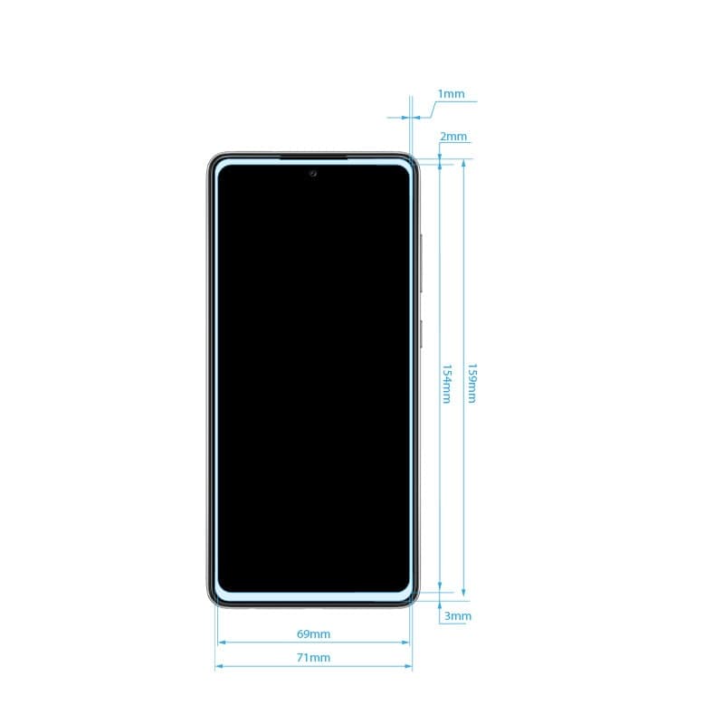 Crong 7D Nano Flexible Glass – Vetro ibrido 9H infrangibile per l'intero schermo del Samsung Galaxy A72 - 2