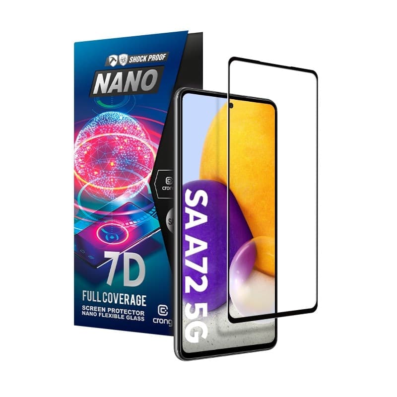 Crong 7D Nano Flexible Glass – Vetro ibrido 9H infrangibile per l'intero schermo del Samsung Galaxy A72 - 8