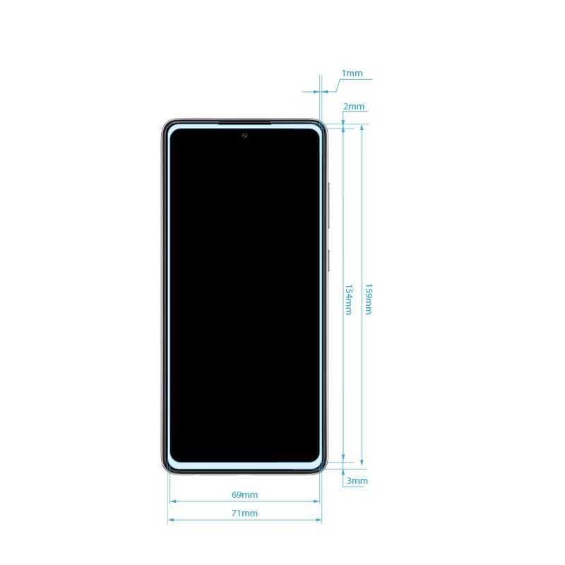 Crong 7D Nano Flexible Glass – Vetro ibrido 9H infrangibile per l'intero schermo del Samsung Galaxy A72 - 9