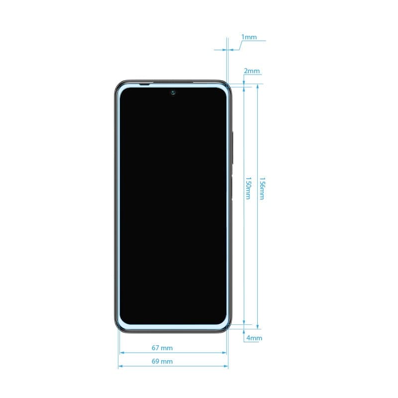 Crong 7D Nano Flexible Glass - Vetro ibrido 9H infrangibile per l'intero schermo dello Xiaomi Redmi Note 10 5G