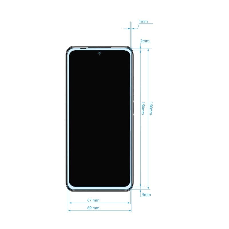 Crong 7D Nano Flexible Glass - Vetro ibrido 9H infrangibile per l'intero schermo dello Xiaomi Redmi Note 10 5G - 7