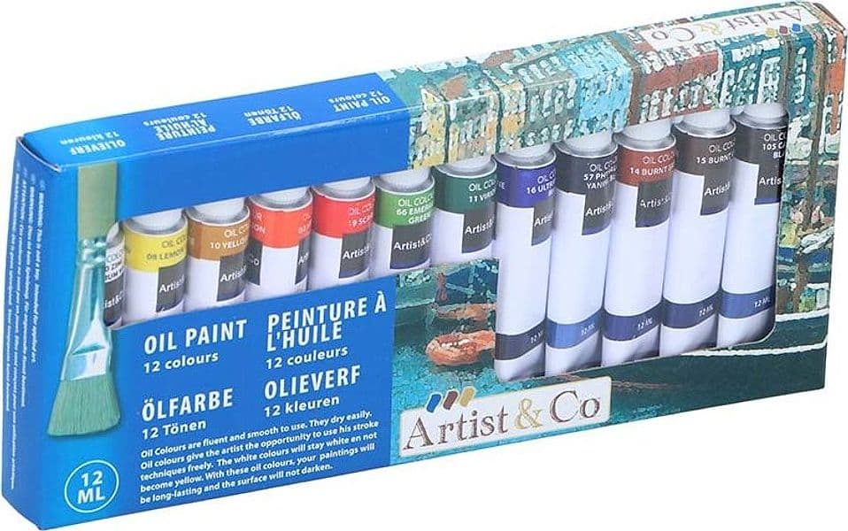 Oil paints in 12 ml tubes of 12 colors - 3